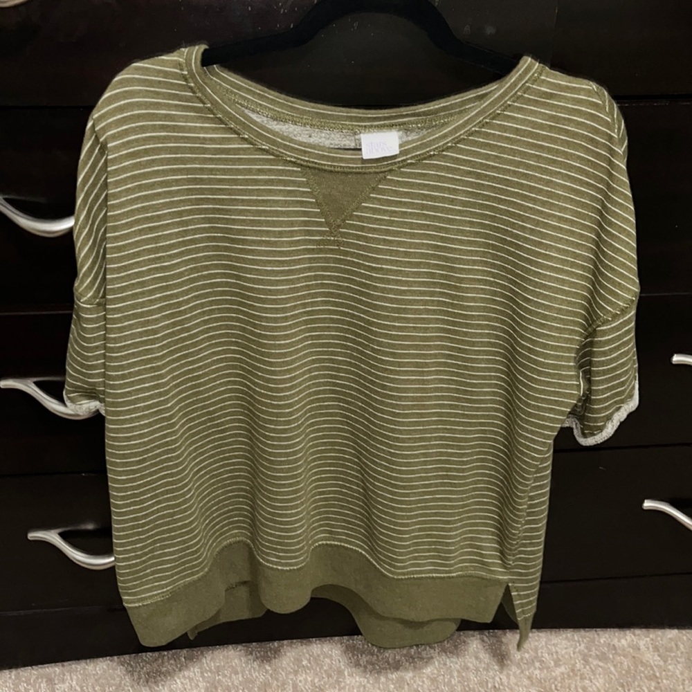 Green Striped Sweater Shirt